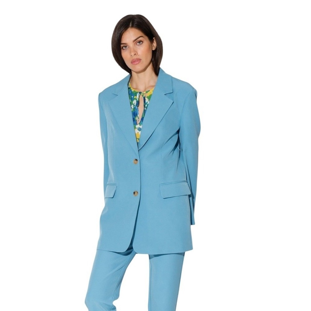 Walter Baker Kira Blazer Blue Oversized Professional Pastel Jacket W30461 Size S